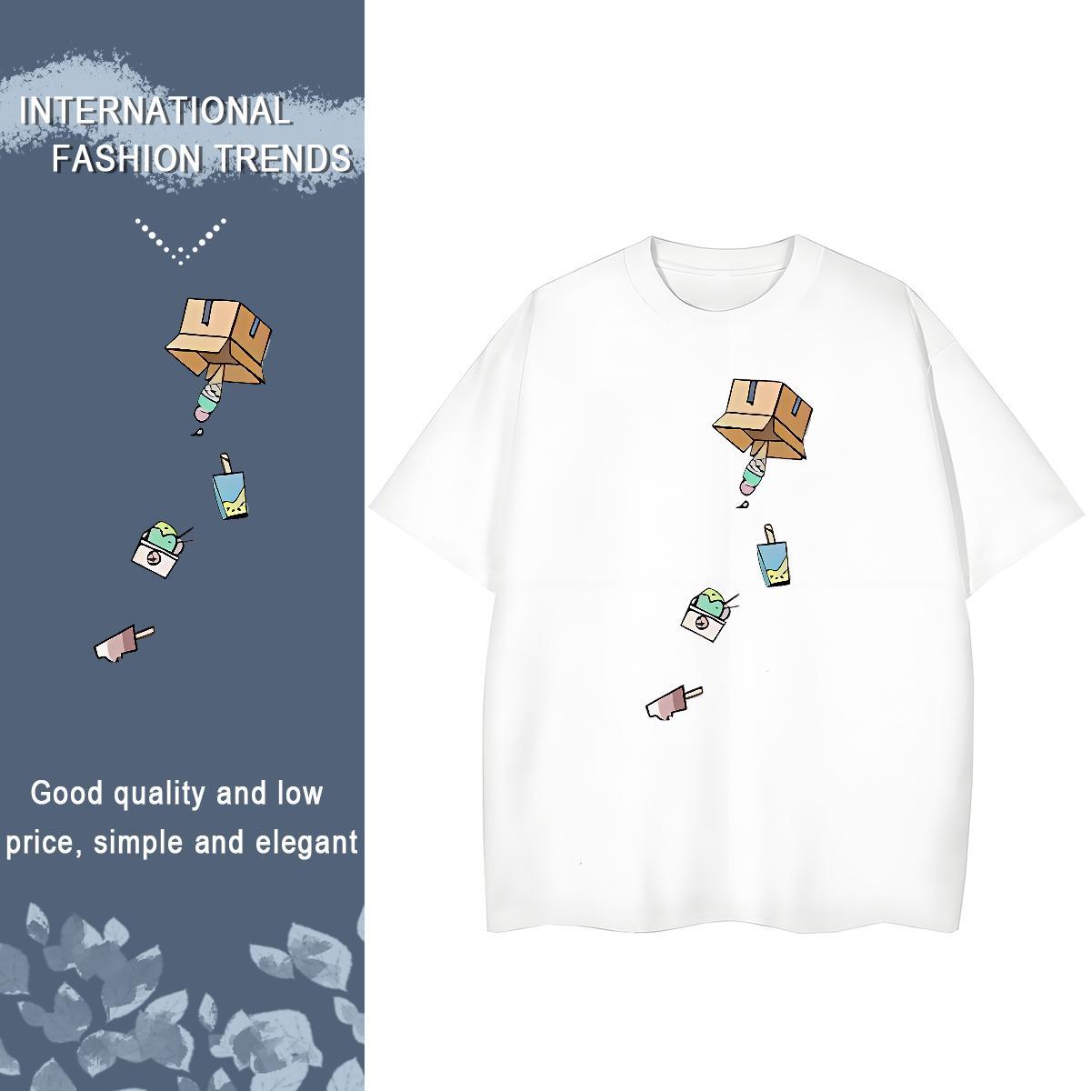Soft Women Tshirts 230g 100% Cotton painting Casual Sport T Shirts Women Comfortable White Plus Size Tops Shirt