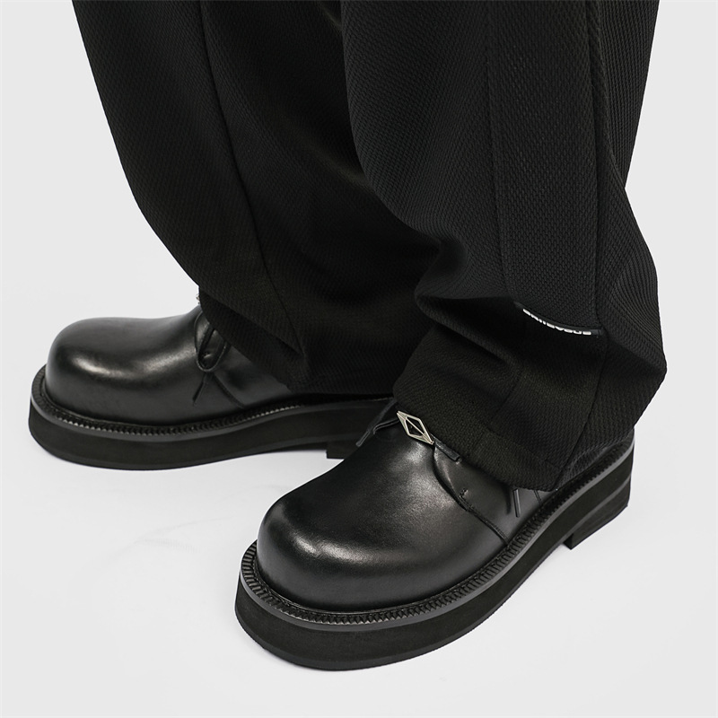 Ddmysports Spring New Genuine Derby Thick Sole Eightening British Style Small Leather Versatile Korean Edition Student Casual Shoes OUTDOOR