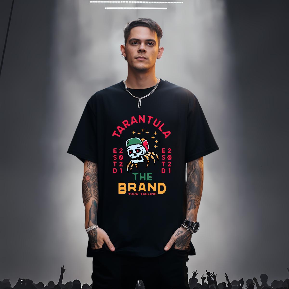 Designer T Shirt For Man 230g 100% Cotton skull Hip Hop Custom Print Oversized Crew Neck Men Tees 2024 Designer Tshirts