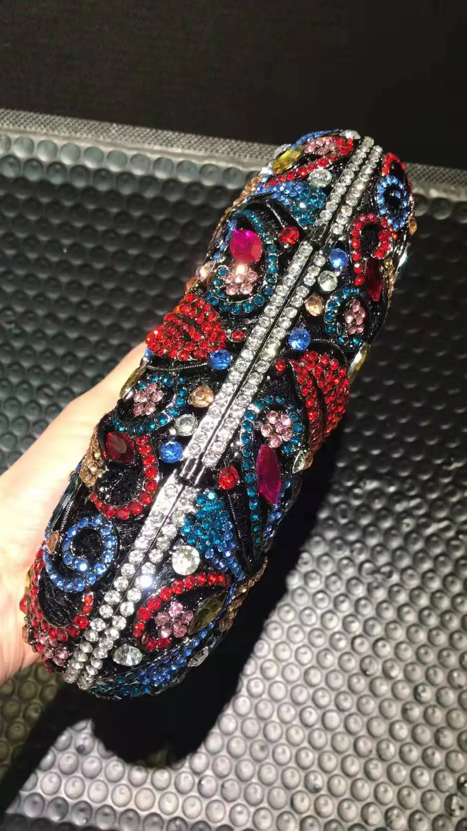 Xiyuan multicolor womens Leaves crystal stone evening bag and handbag wedding party banquet Rhine elegant clutch wallet 240823