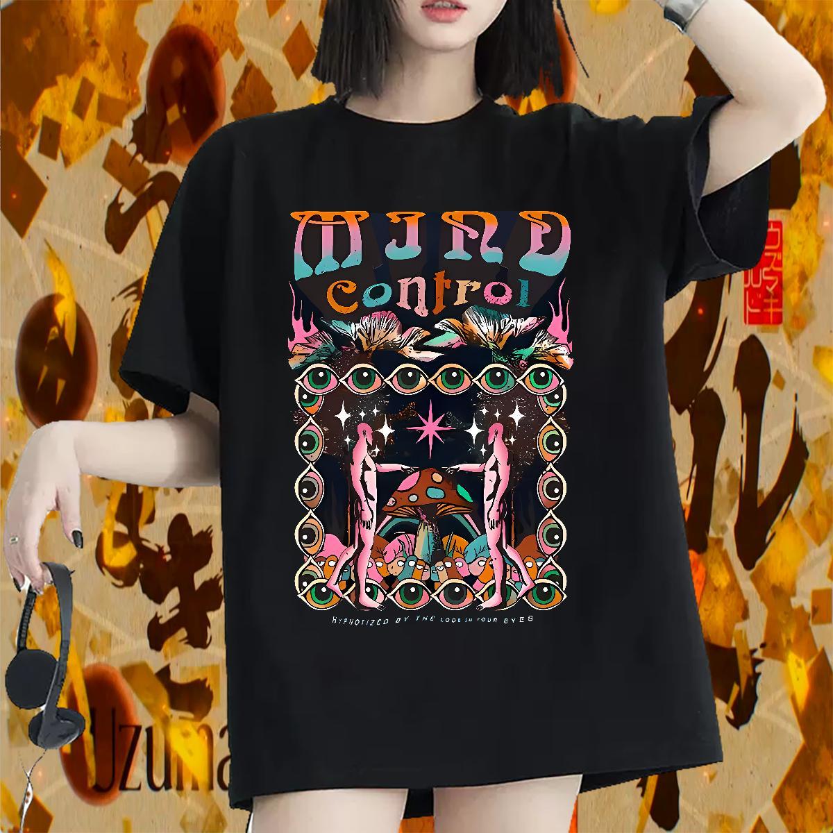 Brand Couples T Shirts 230g Pure Cotton eyes Spring Summer T Shirts Women Crew Neck Customized Tops Tees
