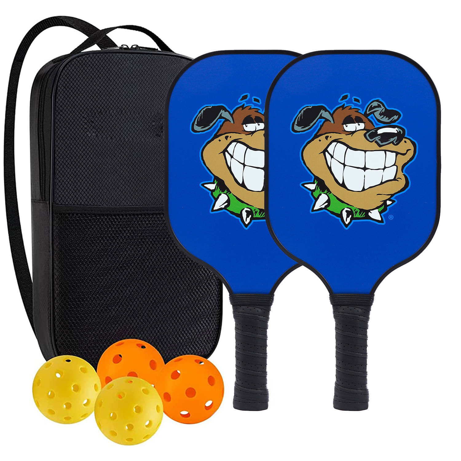 Palette de pickleball en fibre de verre haute performance pour les jeux de plein air compétitifs 2 paddle 4 balle 1 sac 9954