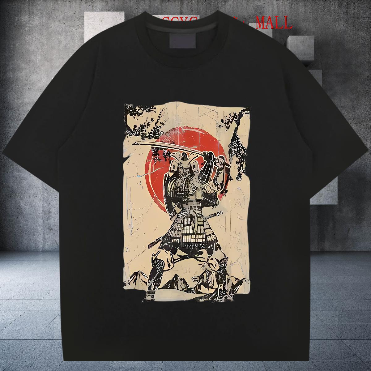 Wholesale T Shirt For Man 230g Pure Cotton skull Summer Casual Cartoon Print Short Sleeve Soft Men Tops Tees 2024 Designer Clothes