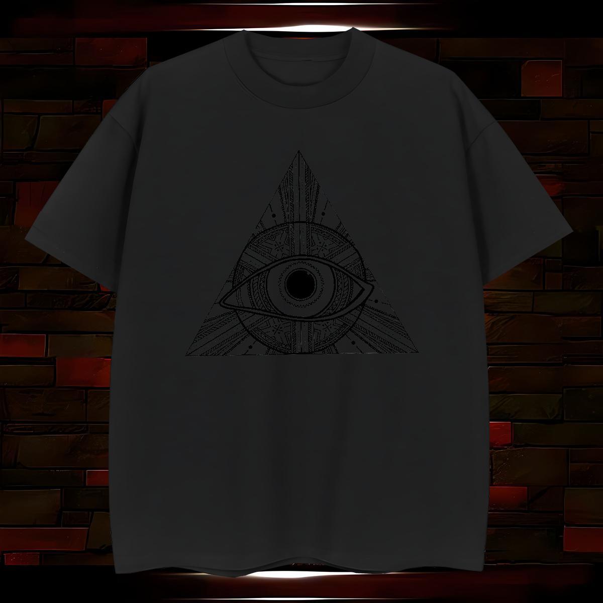 Soft T-Shirts 100% Cotton 230g eye of the devil Street wear Hip Hop Custom Print Plus Size Short Sleeve O-Neck Mens Tshirts Fashion Design Tee Shirt