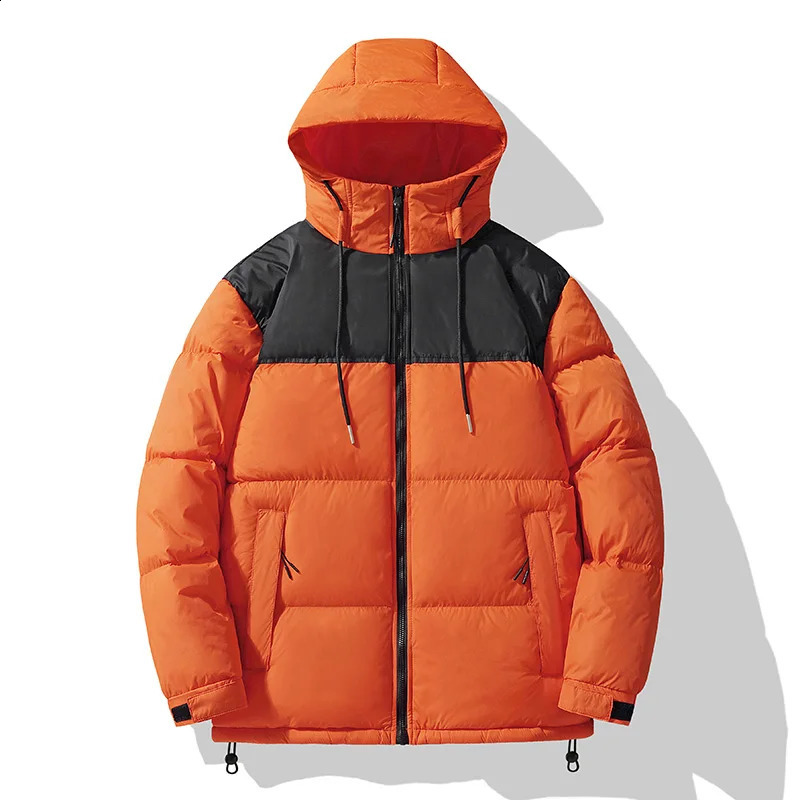 Winter Mens Warm Jacket Solid Thick Windproof Autumn Casual Waterproof Parkas for Men 240822