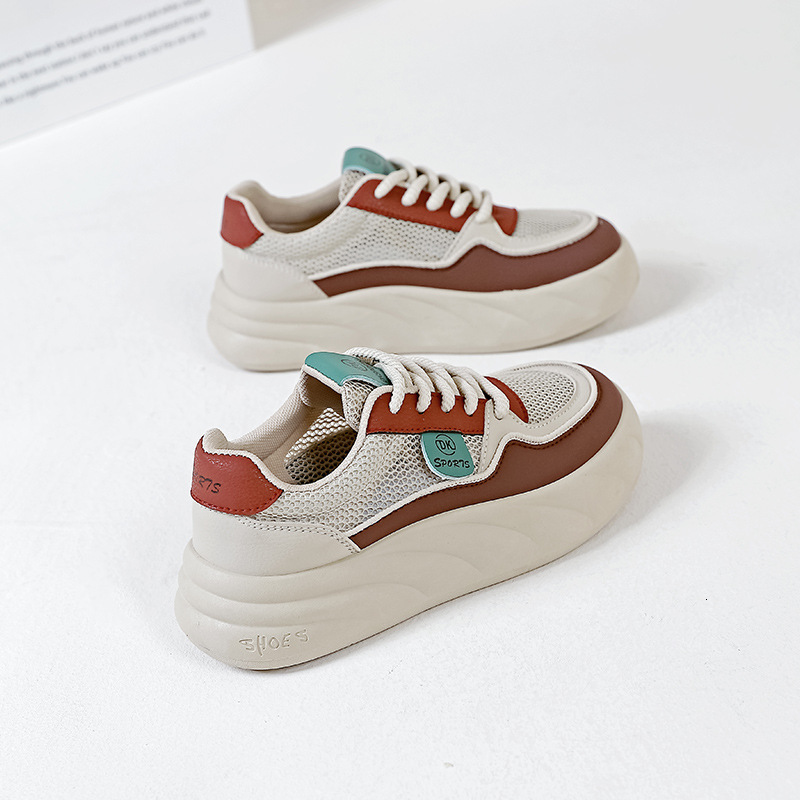 Ddmysports Soft Soled White With A Poop Like Feel For Women Summer New Mesh Breathable Student Sports Board Shoes OUTDOOR