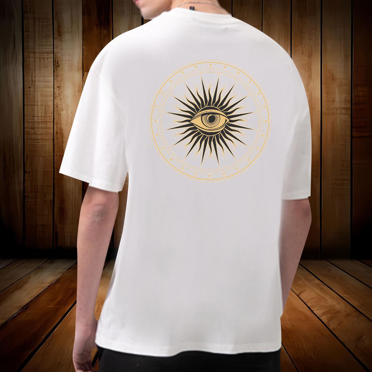 High Quality T-Shirts 100% Cotton 230g eyes Casual Beach Anime Print Pure Cotton Tshirts Free Shipping Top Tees