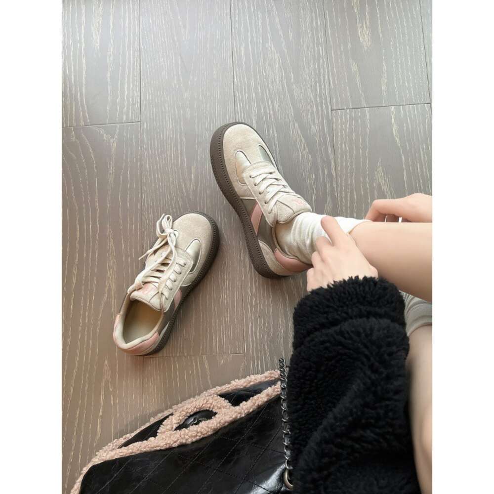 Ddmysports Cowhide Edition Premium Genuine Leather Training For Women Spring New Versatile Color Blocked Board Shoes OUTDOOR