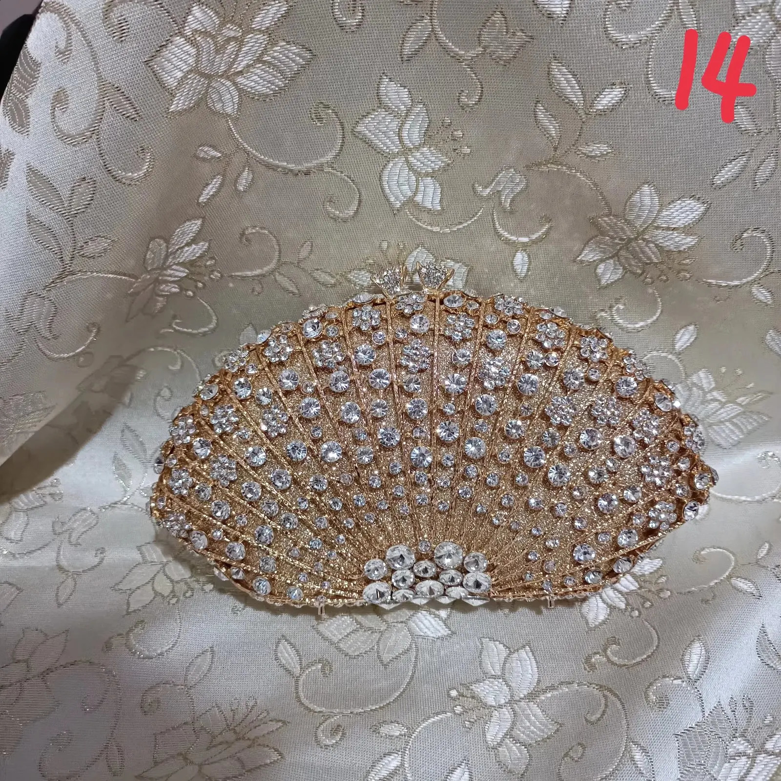 XIYUAN Womens Multi Color Crystal Dinner Party Handbag Diamond Hollow Evening Bag Wedding Flower Banquet Wallet 240823