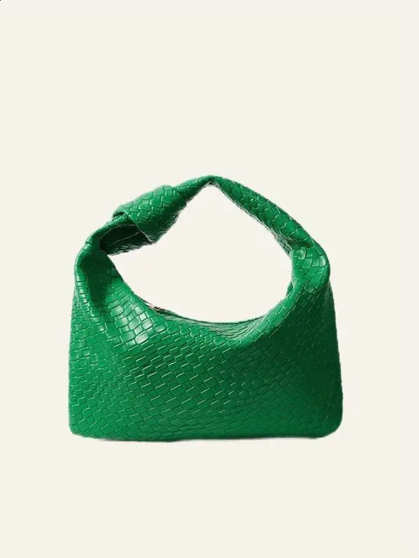 Summer Temperament Elegant Solid Color Knot n Handbag Fashion Pu Leather Casual Versatile Highquality Daily Commuting Bag 240826