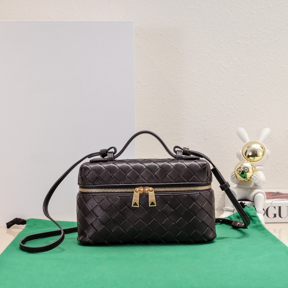 Bags Designer Handbag Woven bag Makeup Bag Cowhide Weaving Double Zipper Flip Cover Parallel Version Quality Fashion Luxury Toiletry Box Bag Crossbody Evening Bag