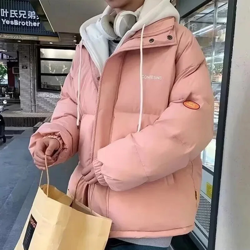 Mens hooded cotton apron jacket for autumn and winter loose fit suitable casual fantasy twopiece coat 240822