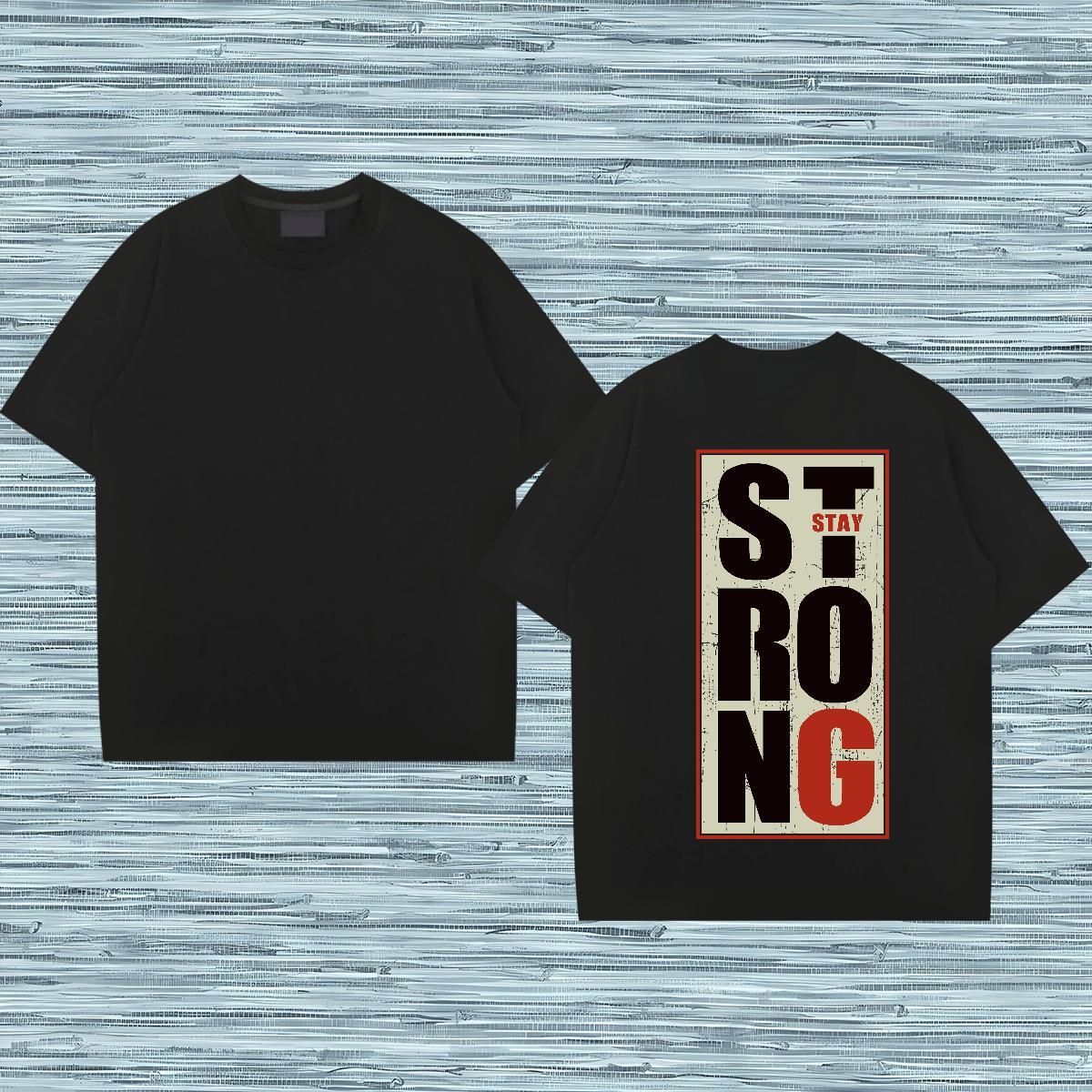 Brand T Shirt For Man 230g Pure Cotton letter Casual Daily Wear Graphic Short Sleeve O-Neck Men Tops Tees Fashion Casual Tee Shirt