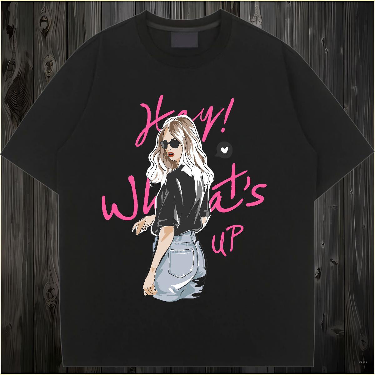 Loose fit Woman Tshirt 100% Cotton 230g letter Beach Womens T Shirts Short sleeve Soft Skull Top Tees
