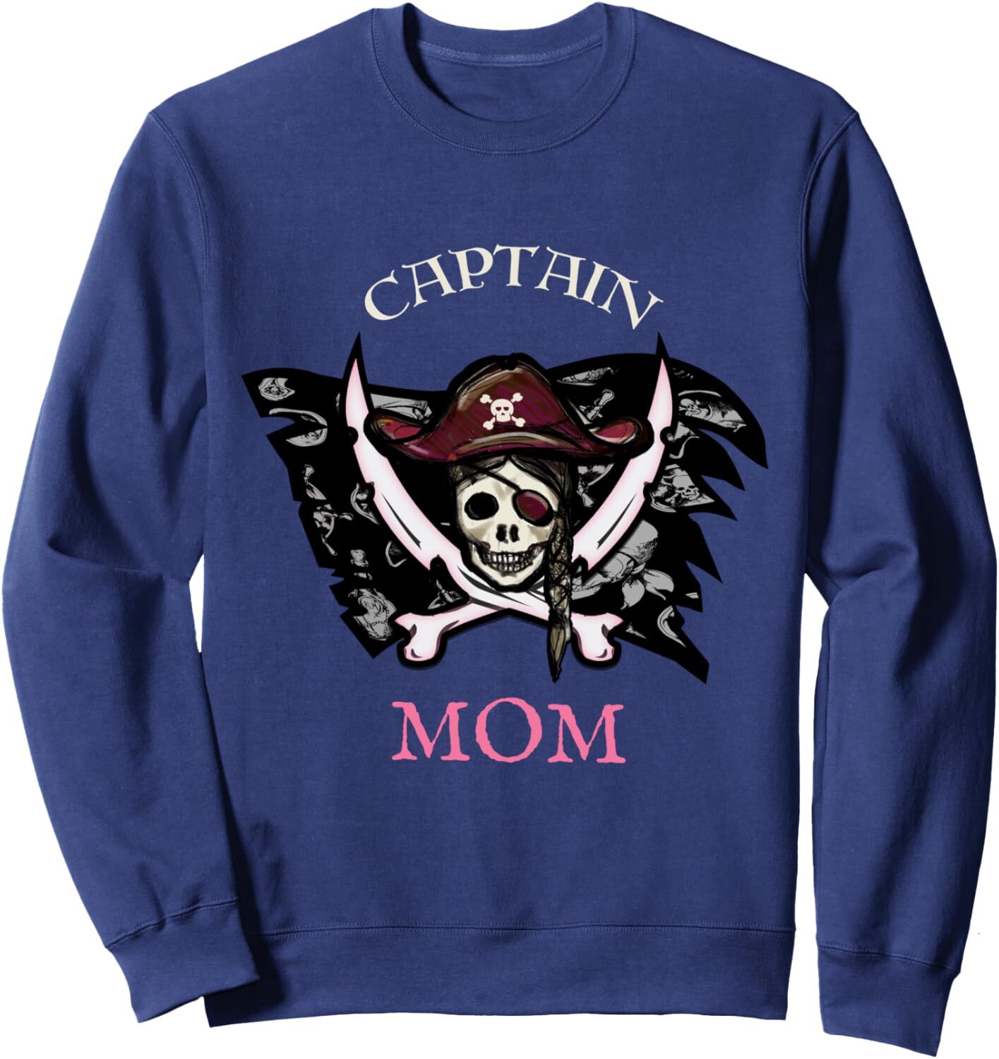 Long Sleeve Shirts for Men sweatshirt Captain Mom Pirate Funny Mother In Charge Sailor Sweatshirt T shirt Tee Streetwear Casual tops clothes