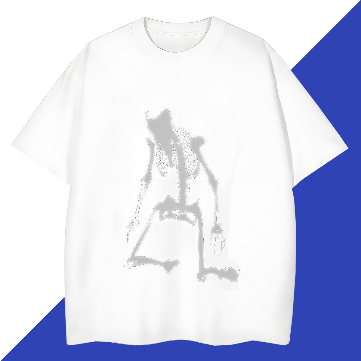Wholesale T Shirt For Man 100% Cotton 230g halloween Summer Casual DIY Breathable Tshirt for Man Woman Classic Casual Top Tees