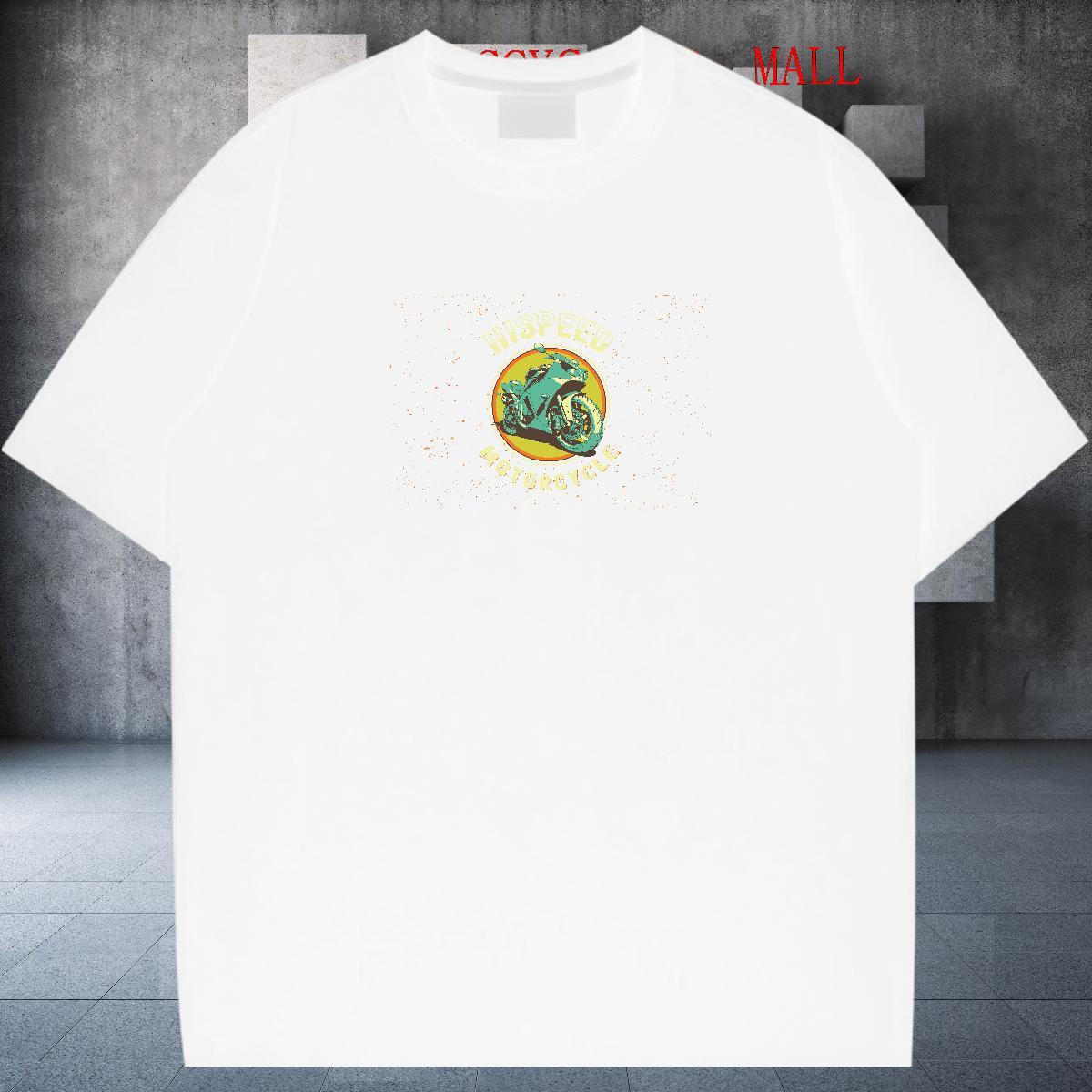 Loose Fit Man T Shirts 100% Cotton 230g Motorcycle Sport Oversized Crew Neck Breathable Men Tops Tees Custom Polos