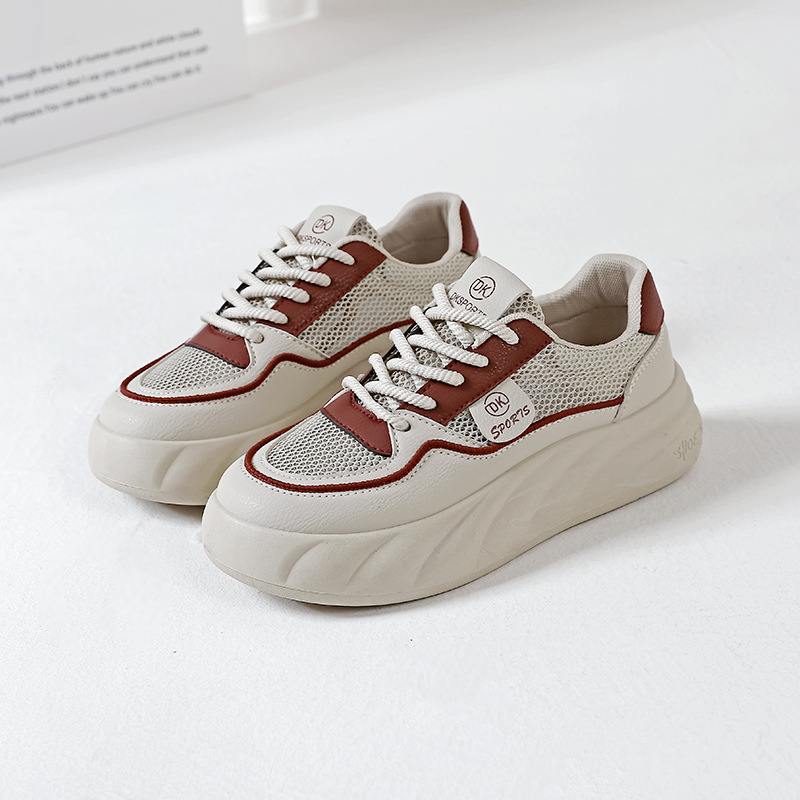 Ddmysports Soft Soled White With A Poop Like Feel For Women Summer New Mesh Breathable Student Sports Board Shoes OUTDOOR