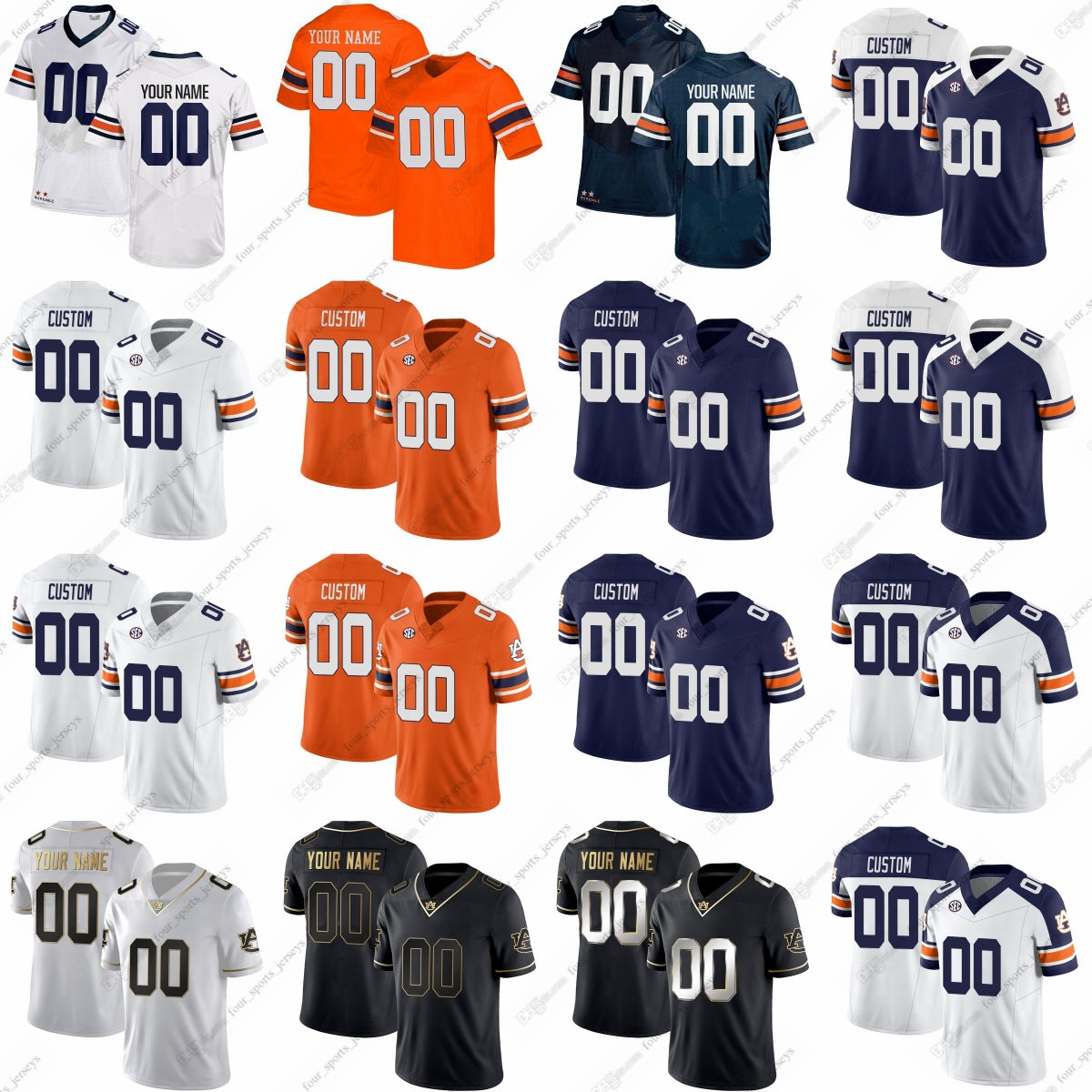 Custom NCAA Auburn Tigers College Football Jerseys Newton Bigsby Stidham Nix Marshall Mason Jackson Lutzenkirchen Fairley Johnson Sullivan Youth Men sthitch
