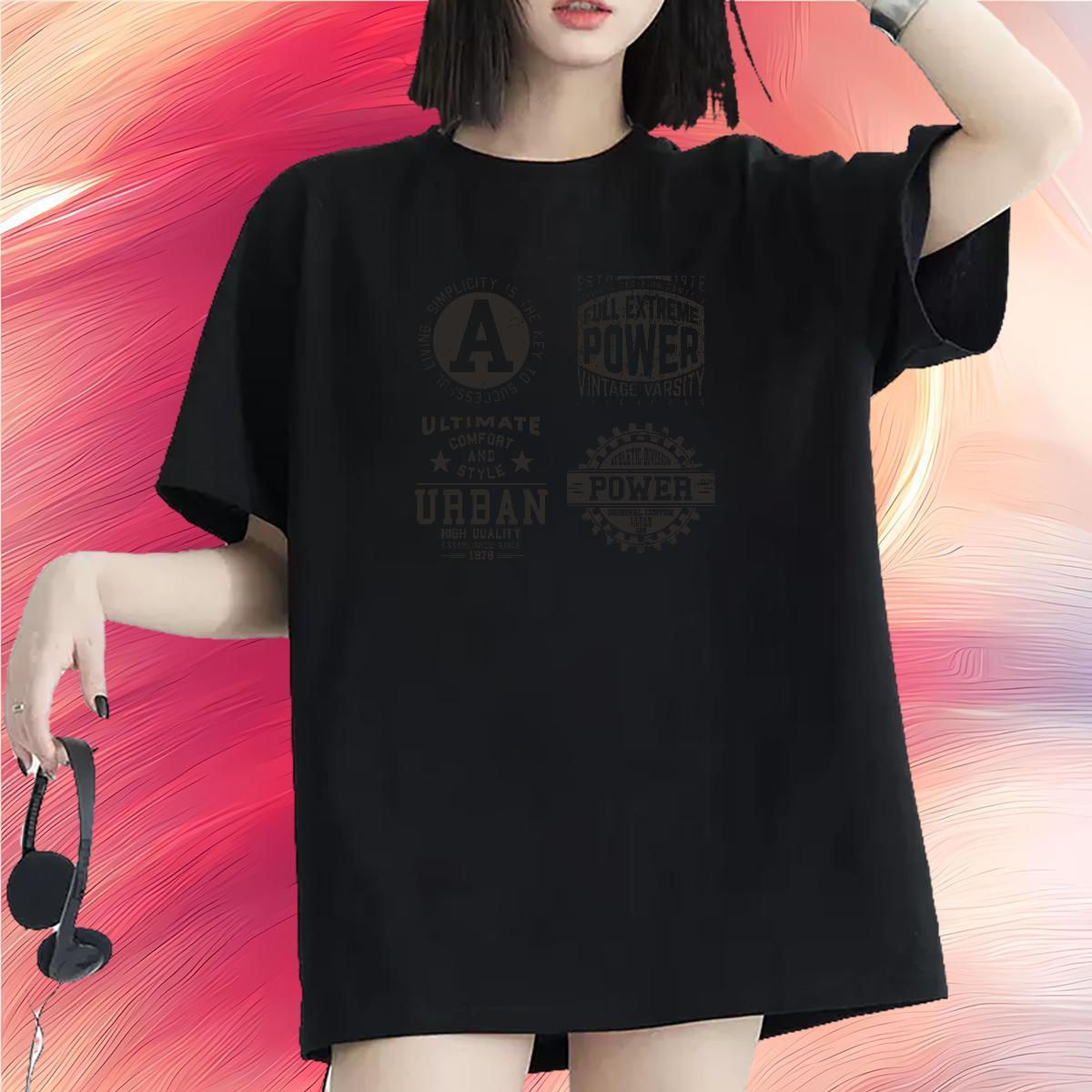 Designer Nice Woman Tshirt 230g Pure Cotton letter Casual Womens T Shirts Breathable Soft Anime Oversized Clothes Shirt