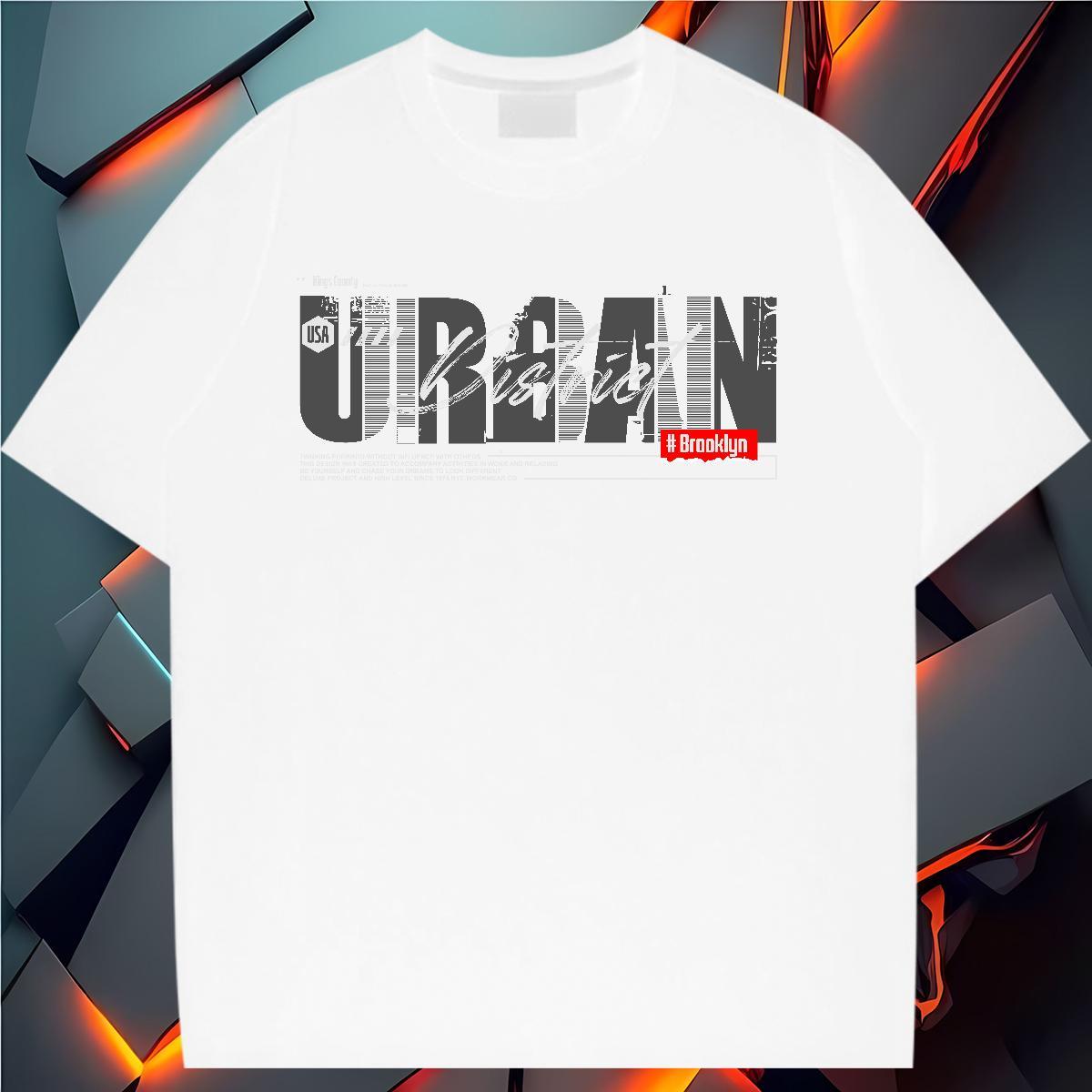 Loose fit Lady T shirt 230g 100% Cotton letter Daily Outfit Woman T Shirts Breathable Crew Neck Black White Tops Shirt