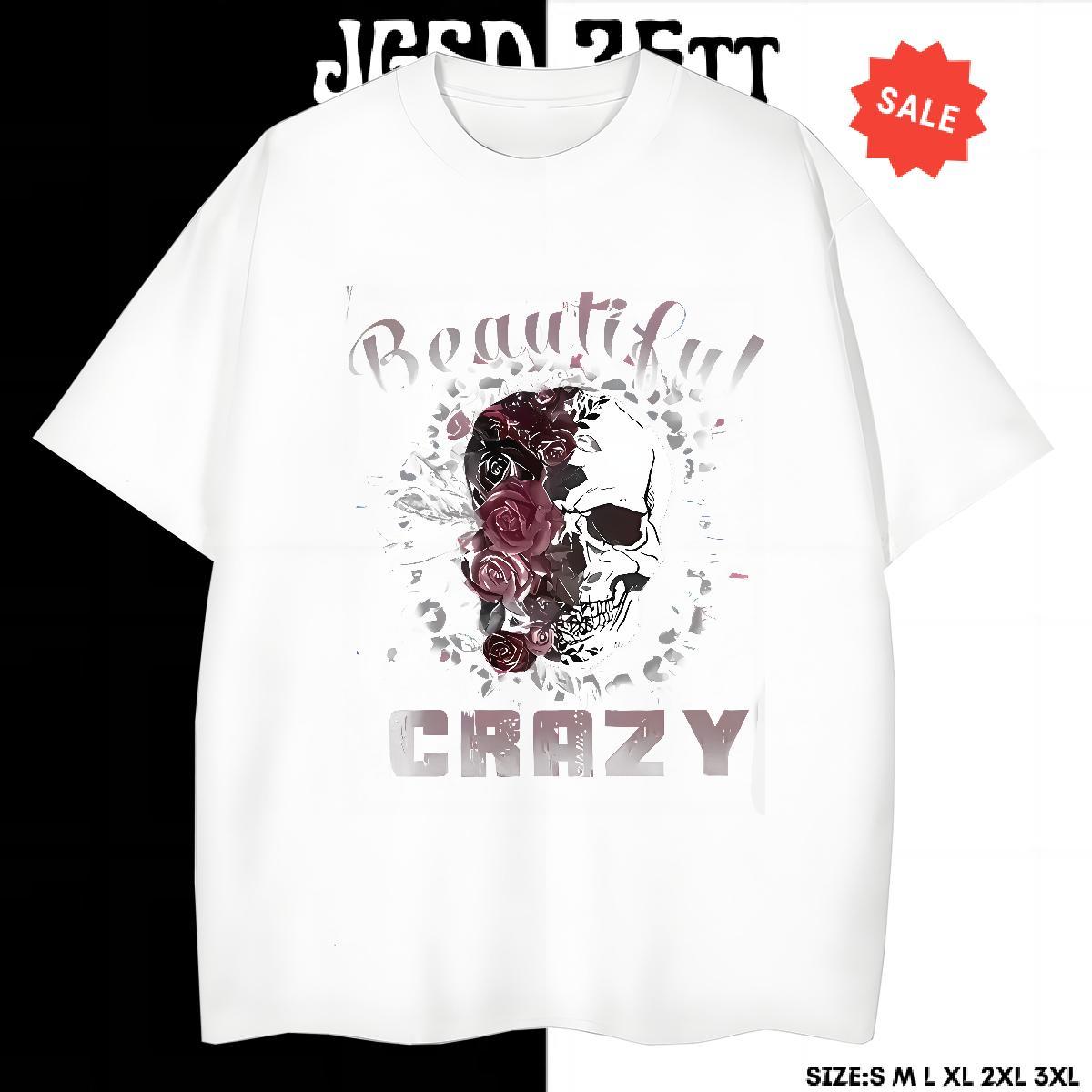 Popular T Shirts Men 230g Cotton skull Anime Printing Street Custom Printed Short Sleeve Soft Mens Tshirts Brand Polos