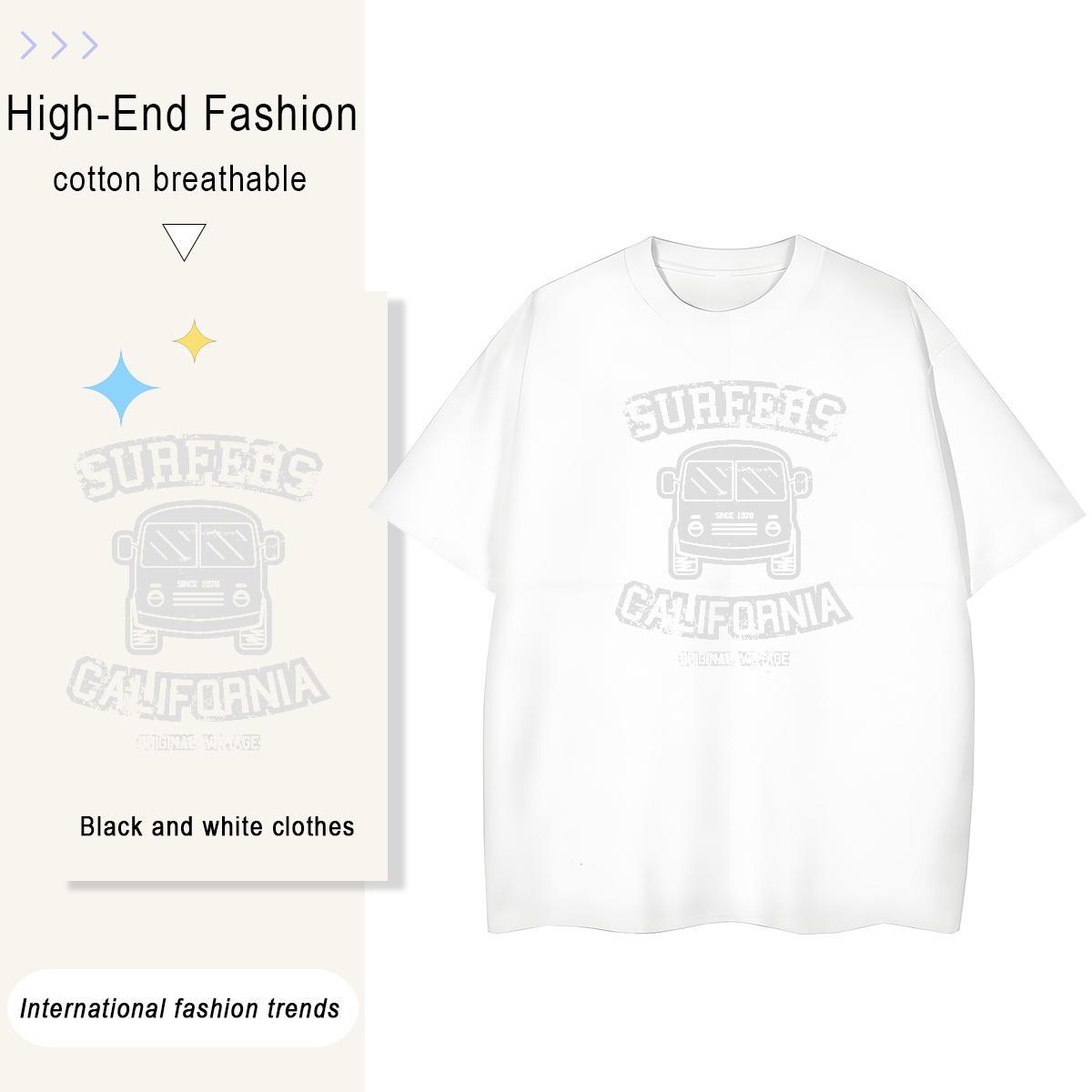 Nice Tshirt for Man Woman 100% Cotton 230g letter Casual Sport Women T Shirts Breathable Short Sleeve DIY Anime Printed Clothings