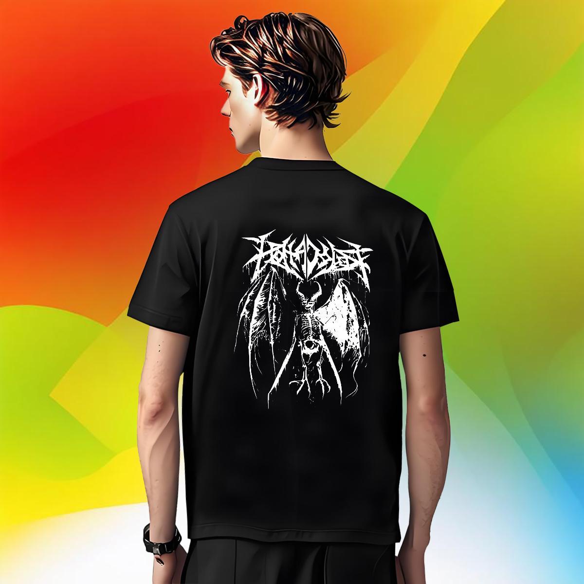 Wholesale Men T Shirts 230g Pure Cotton skull Sports Casual DIY Logo Oversized O Neck Short Sleeves Men Tees Fashion Casual Tops Shirt