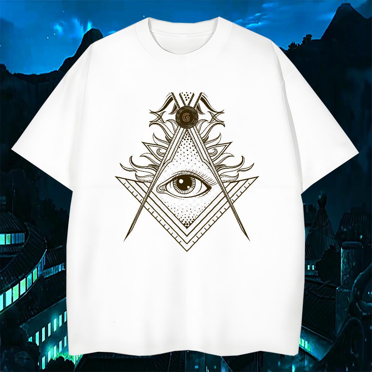 TOP Quality Men T Shirts 230g Cotton eye of the devil Casual Custom Print Plus Size Breathable Soft Tshirt for Man Woman Designer Fashion Tees Shirts