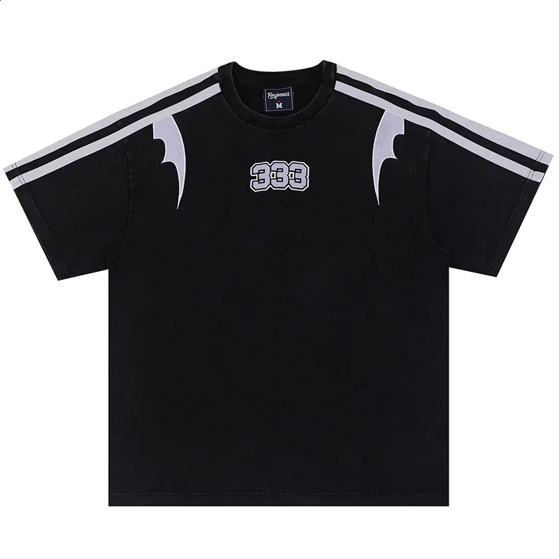 Embroidered shirt stitched together with pasted cloth 240822
