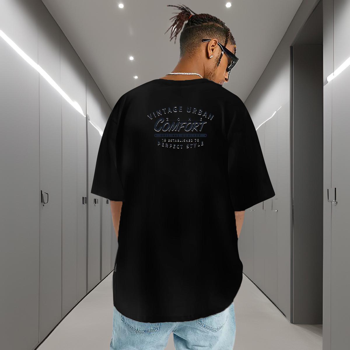 Free Shipping T Shirt For Man 230g Pure Cotton letter High Street Hip Hop Custom Anime Round Neck Short Sleeve Mens Tshirts Stylist Clothes