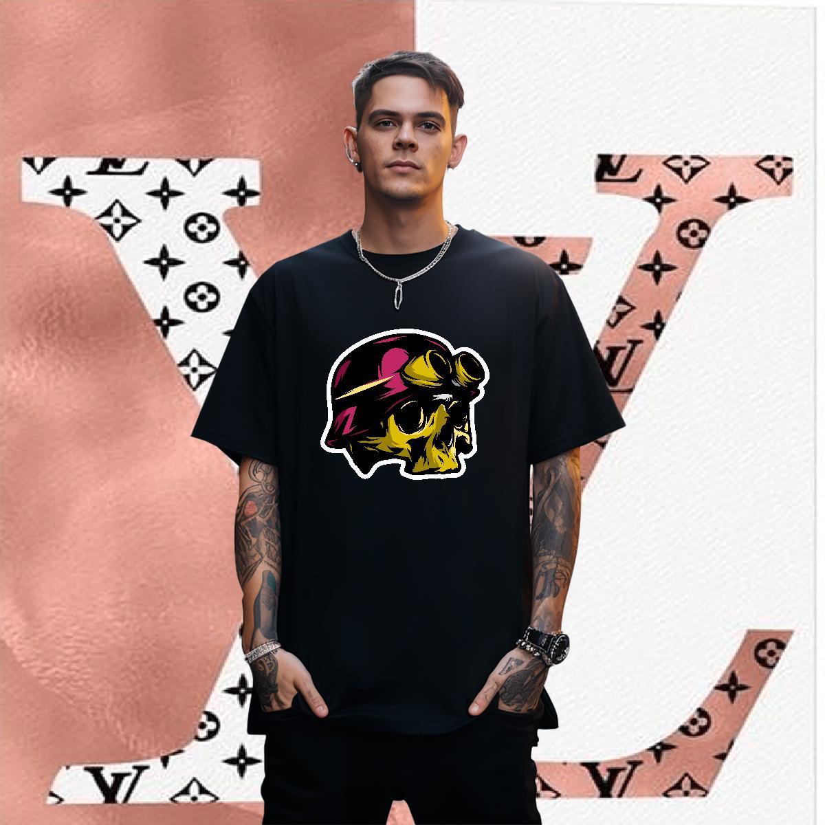 Designer T shirt 100% Cotton 230g skull Street Custom Print Oversized Crew Neck Breathable Couples T Shirts Classic Tee Shirt