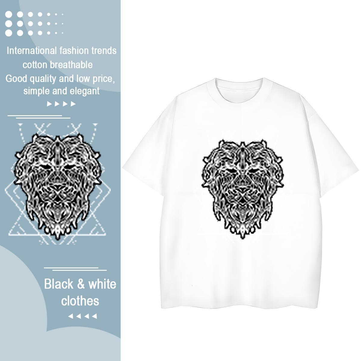 5A Women Tshirts 230g Cotton icon Street Casual Woman T Shirts Breathable Short Sleeve Anime Print Top Tees
