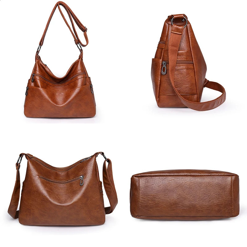 Soft PU Leather Women er Ladies Handbag Purses y Female Shoulder New Bag Large Capacity Crossbody Bags Sac 240823
