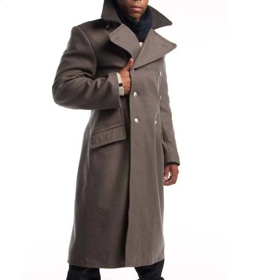 Meimeis homemade YUTU MM gray wool coat mid-length mens military style top 2805 240822