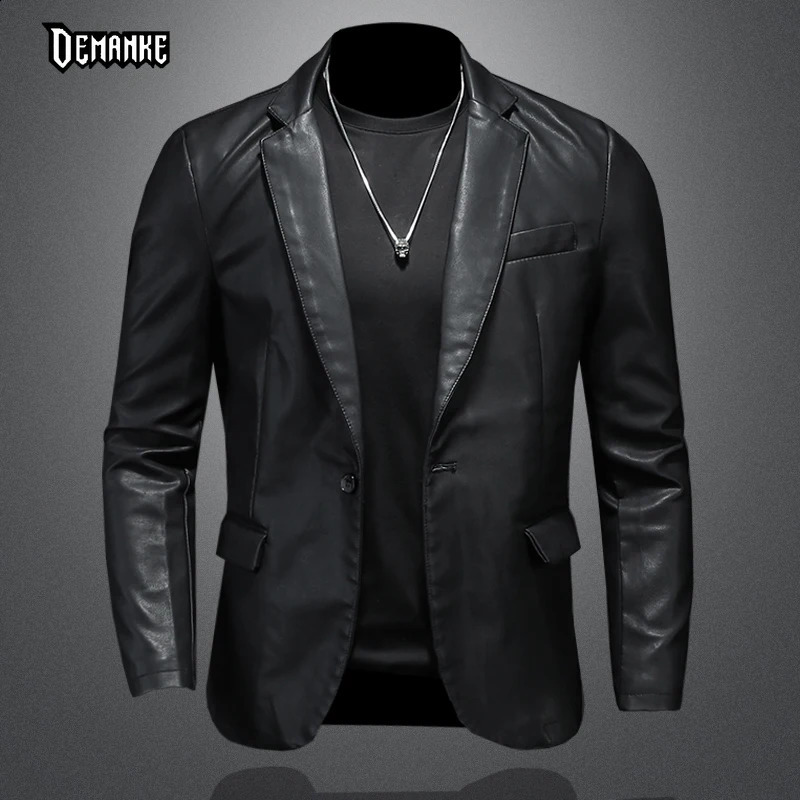 Black Jaqueta De Couro Masculina Outwear PU Leather Coats 5XL Autumn Faux Jacket Motorcycle Turn Down Jackets 240822