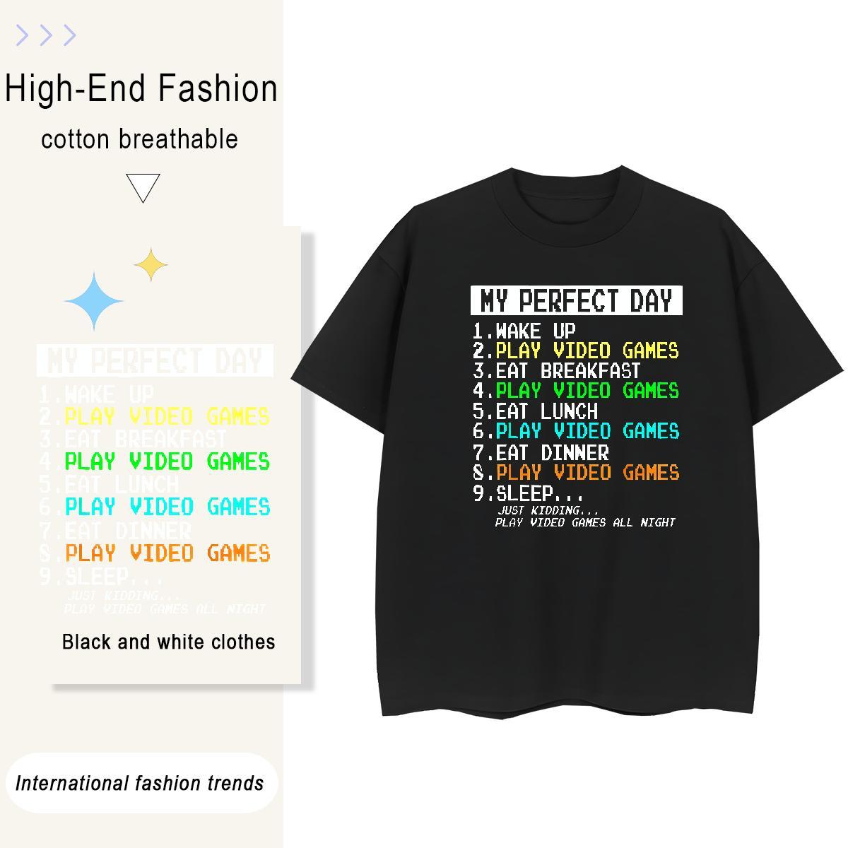 Comfortable Lady T shirt 230g 100% Cotton letter Casual T-Shirts O Neck Short Sleeves Black White Tshirts
