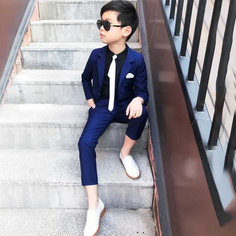 2024 Spring Formal Boys Party Dress Childrens Wedding Dress Elegant Preschool School Uniform Evening Dress Baby Baptist Dress W240823