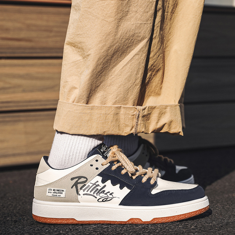 Ddmysports Losing Money Spring Niche Graffiti Board Korean Version Trend Splicing Casual Sports Men S Shoes OUTDOOR