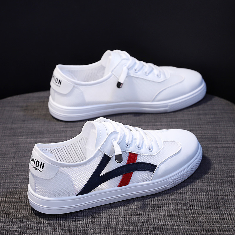 Ddmysports Little White Women S New Spring Summer Versatile Sports Mesh Breathable Board Trendy Lazy Shoes OUTDOOR