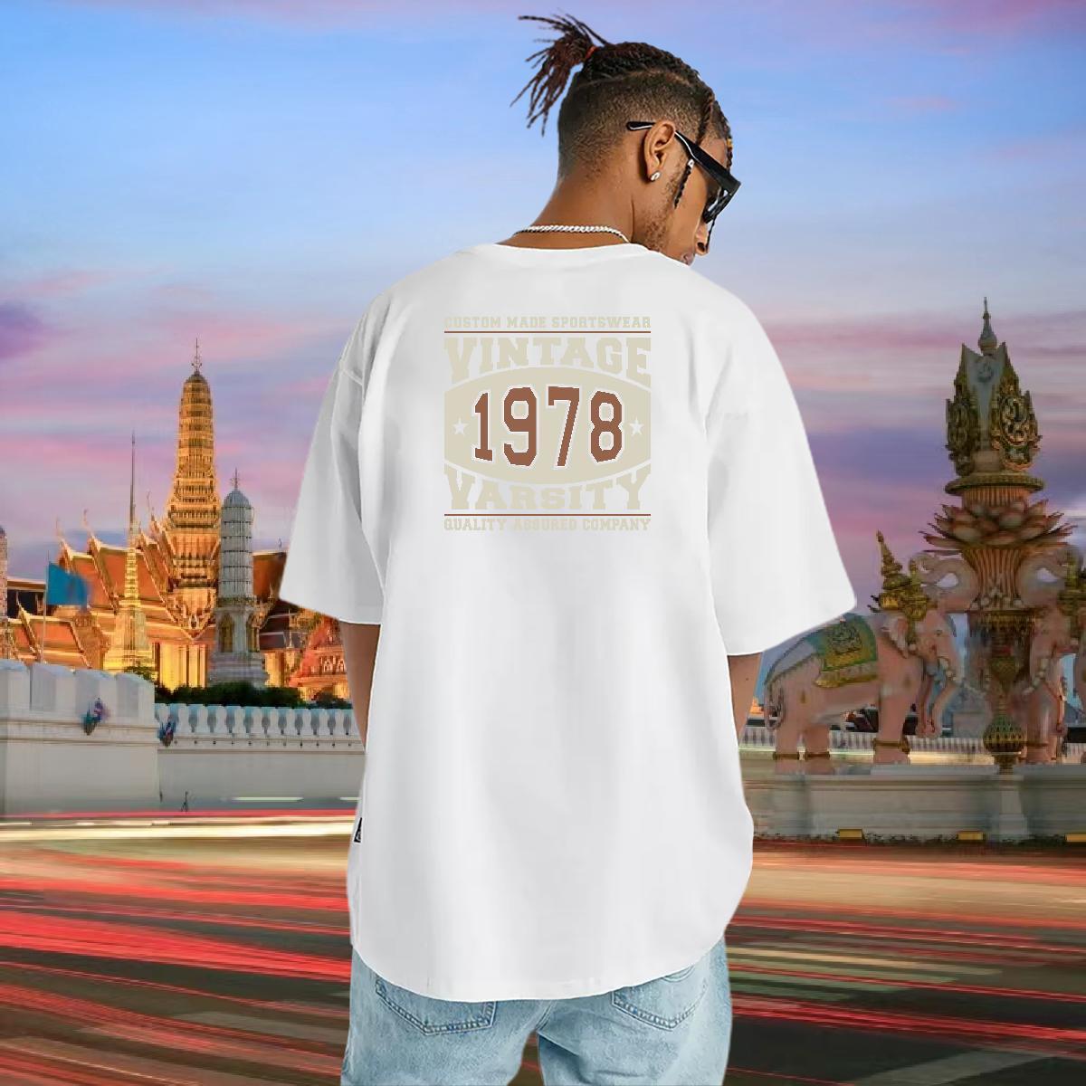 Comfortable Man T Shirts 230g Cotton letter Hip Hop Street Oversized 3XL 4XL Short Sleeve Soft Men Tshirts 2024 New Tops Tees