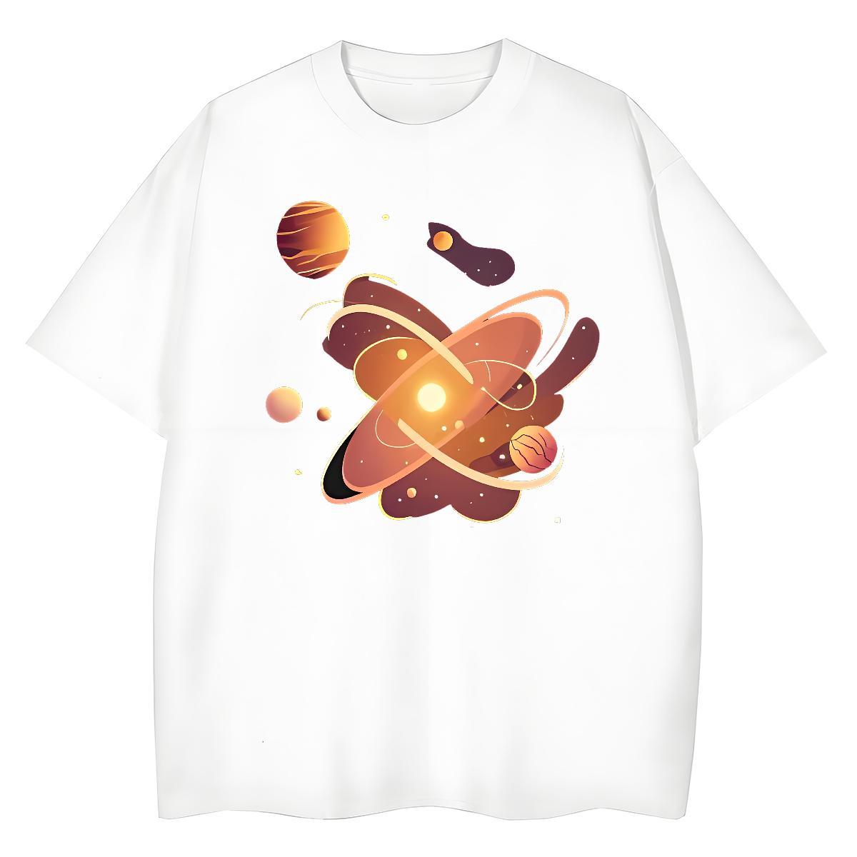 Popular Woman Tshirt 230g Pure Cotton universe Sports Street Wear T Shirt For Woman O-Neck Short Sleeve Plus Size Cartoon Tops Tees
