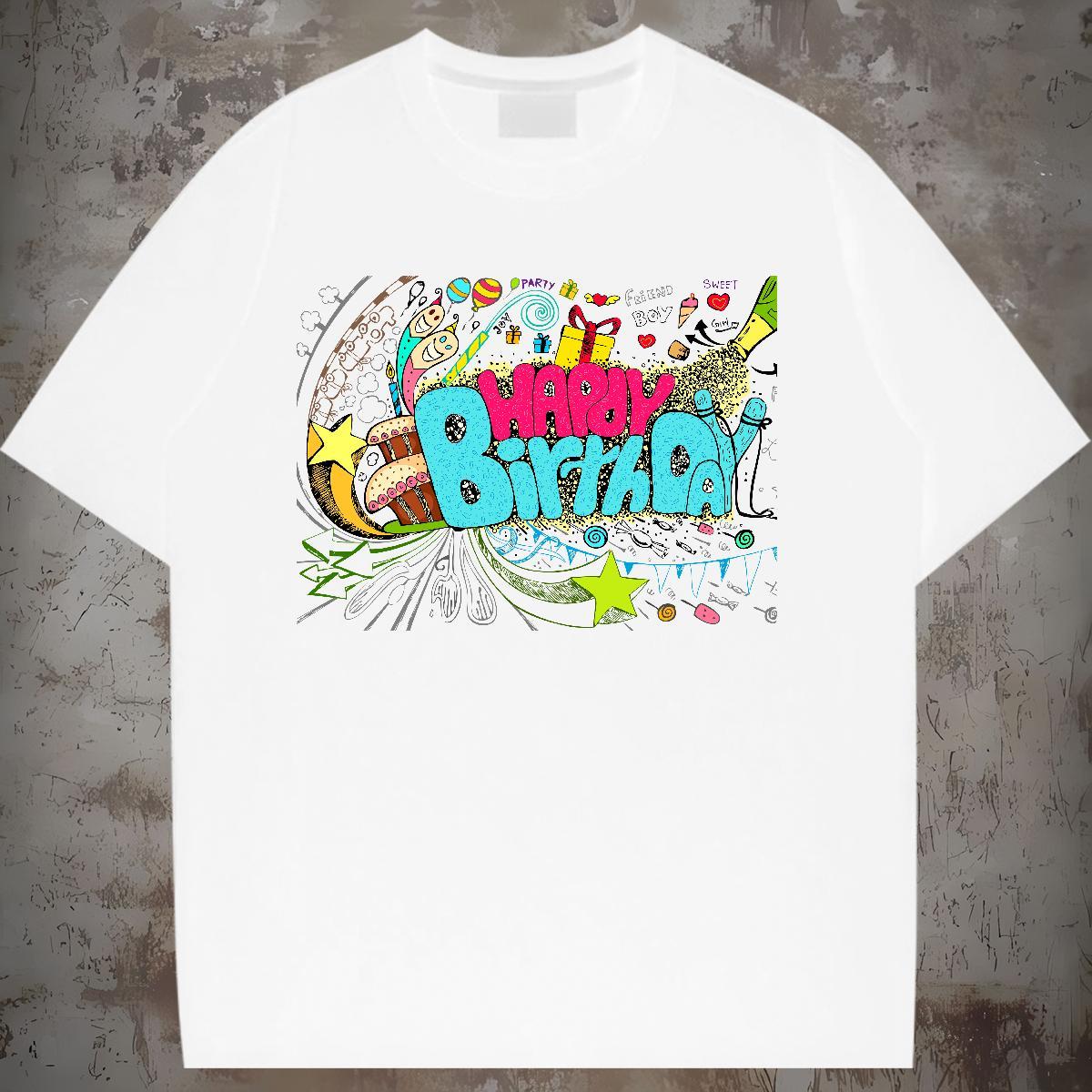 Free Shipping Womens Tshirts 230g Pure Cotton letter Sports Street Wear T Shirt For Woman Crew Neck DIY Anime Tops Shirt