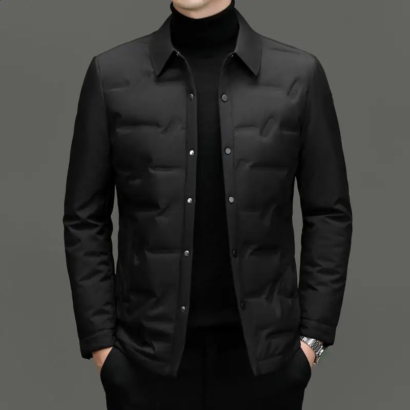 Winter mens down jacket winter warm suit business highquality thick casual 240822