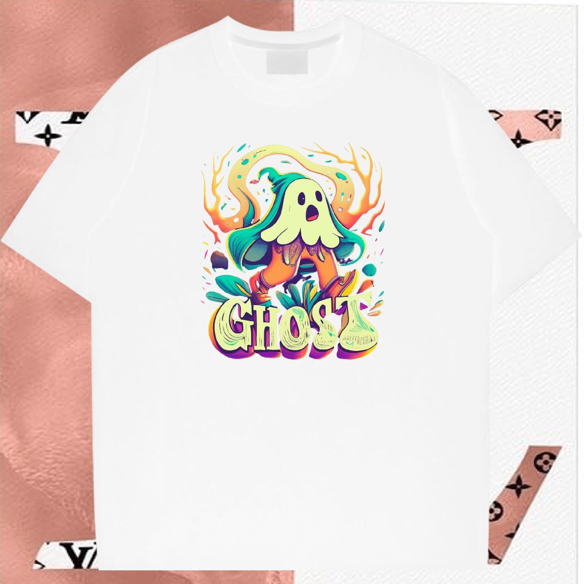 Cool T-Shirts for Men 230g Pure Cotton skull Beach Black Oversized Crew Neck Tshirts Brand Clothes