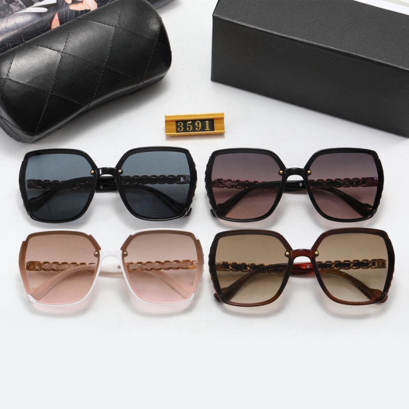 Classic sunglasses for women luxury designer glasses full frame metal button letter-colored glasses for men waterproof dust proof fashion sunglasses with box 3591