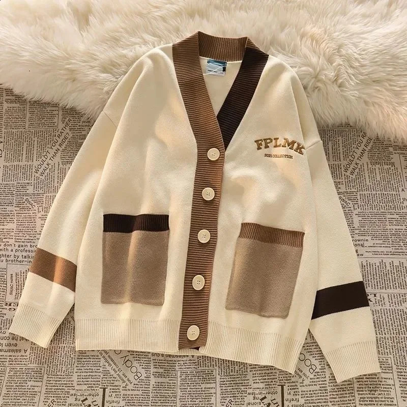 Womens Sets College Style Striped Shirts Knitted Coat Pleated Skirts Fashion Ladies Sweet Three Piece Womens Clothing 240823