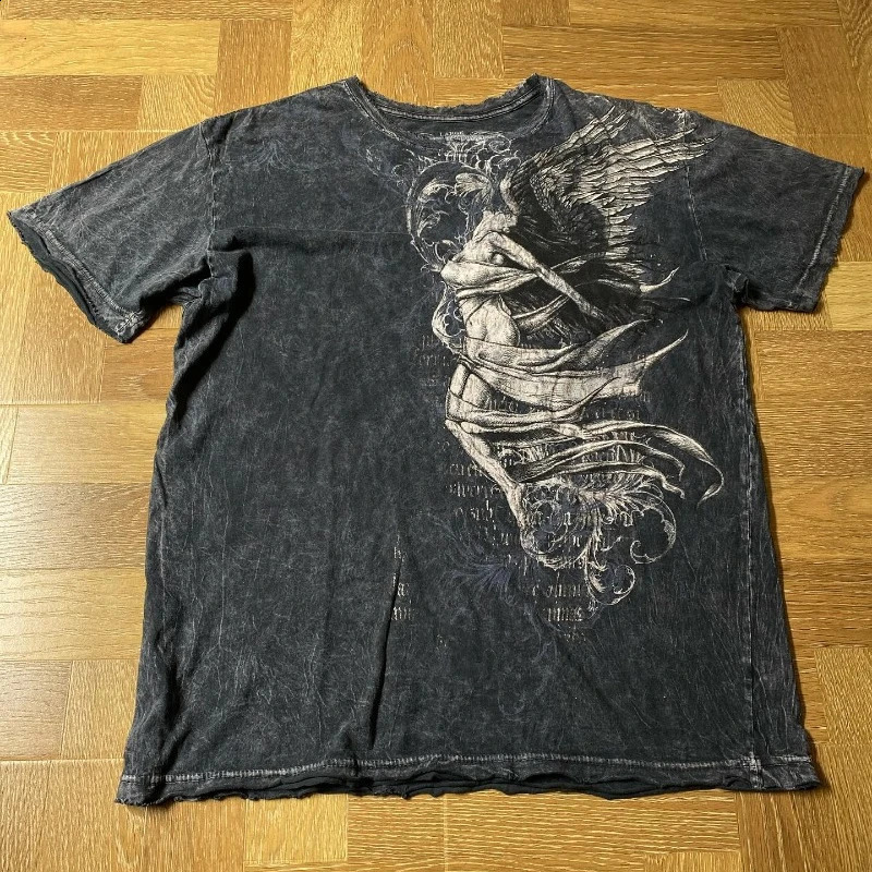 Harajuku Fashion Oversized Printed Short sleeved Tshirt for Women Y2K Street Retro Hip Hop Punk Casual Clown Sports 240822