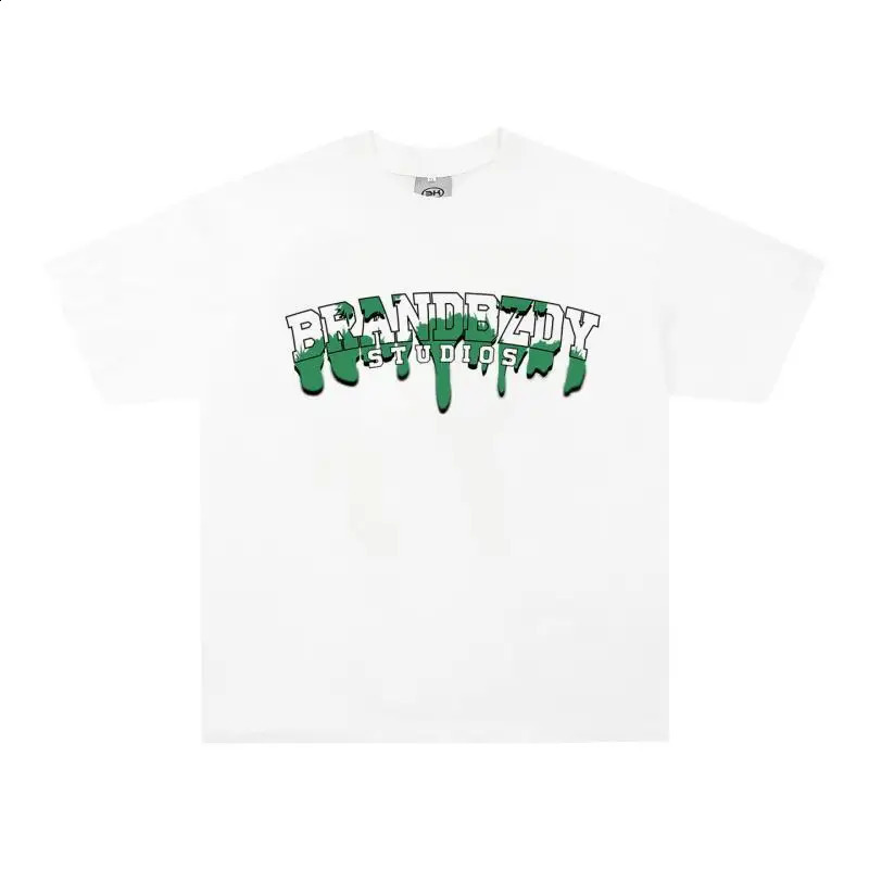 Mens pure cotton casual custom fashion Y2k style basic oversized mens Tshirt trend wild retro short sleeved summer 240822