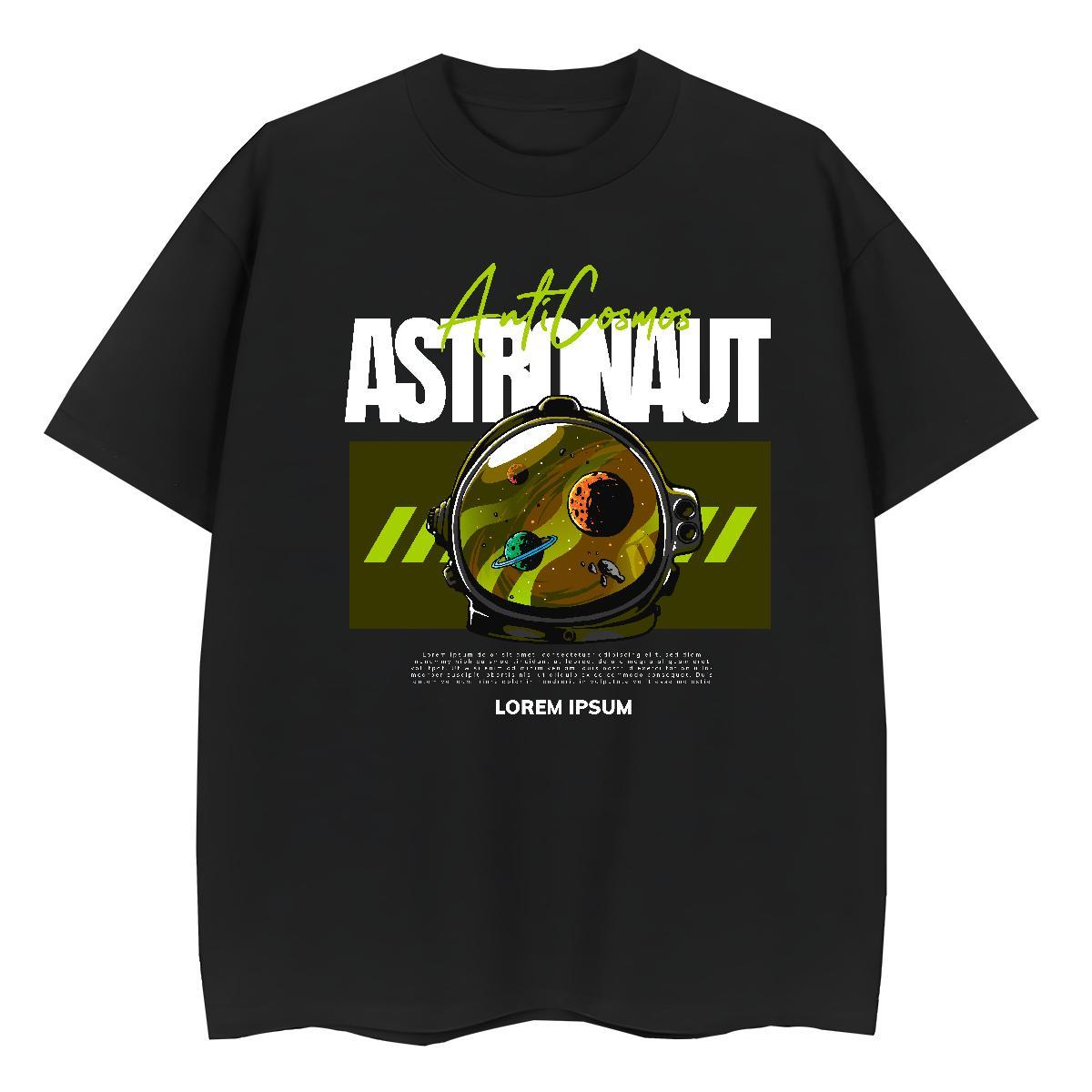 Soft Couples T Shirts 230g Pure Cotton universe Street Womens T Shirts Breathable Crew Neck Skull Wear